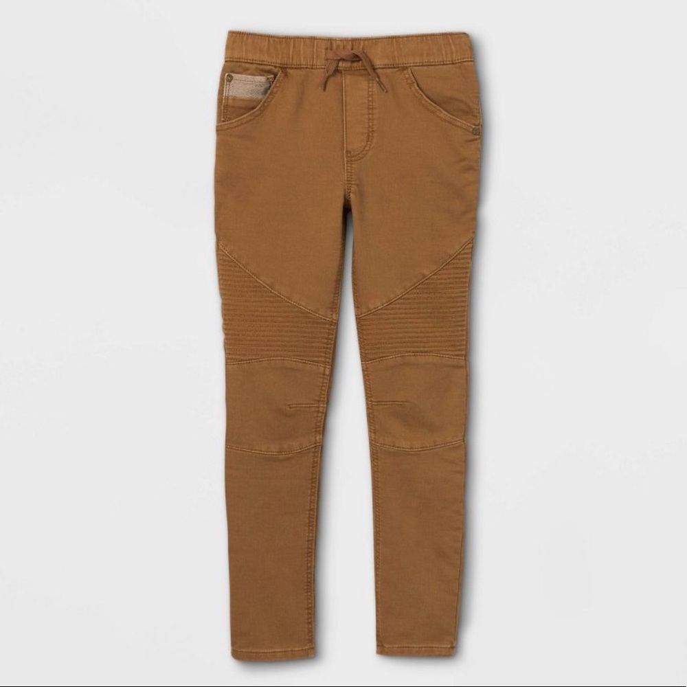 NWT* 8 Husky Boys’ Super Stretch Skinny Fit Moto Jeans- Art Class Khaki size 8